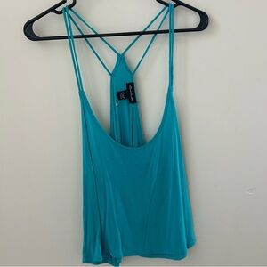 Blue Strappy Women's Top